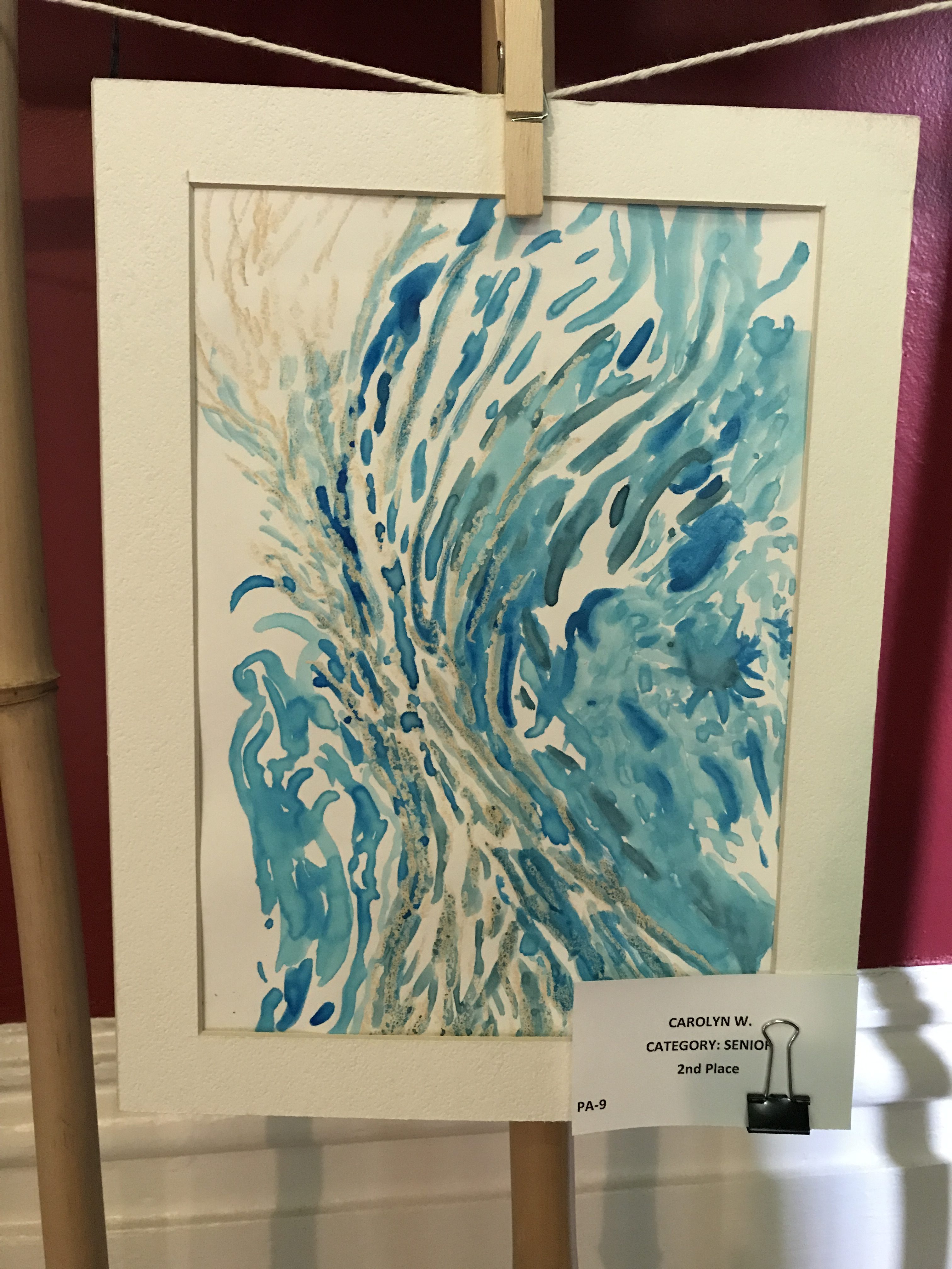 Blue and Silver Watercolor from Creve Coeur Arbor Day Art Contest