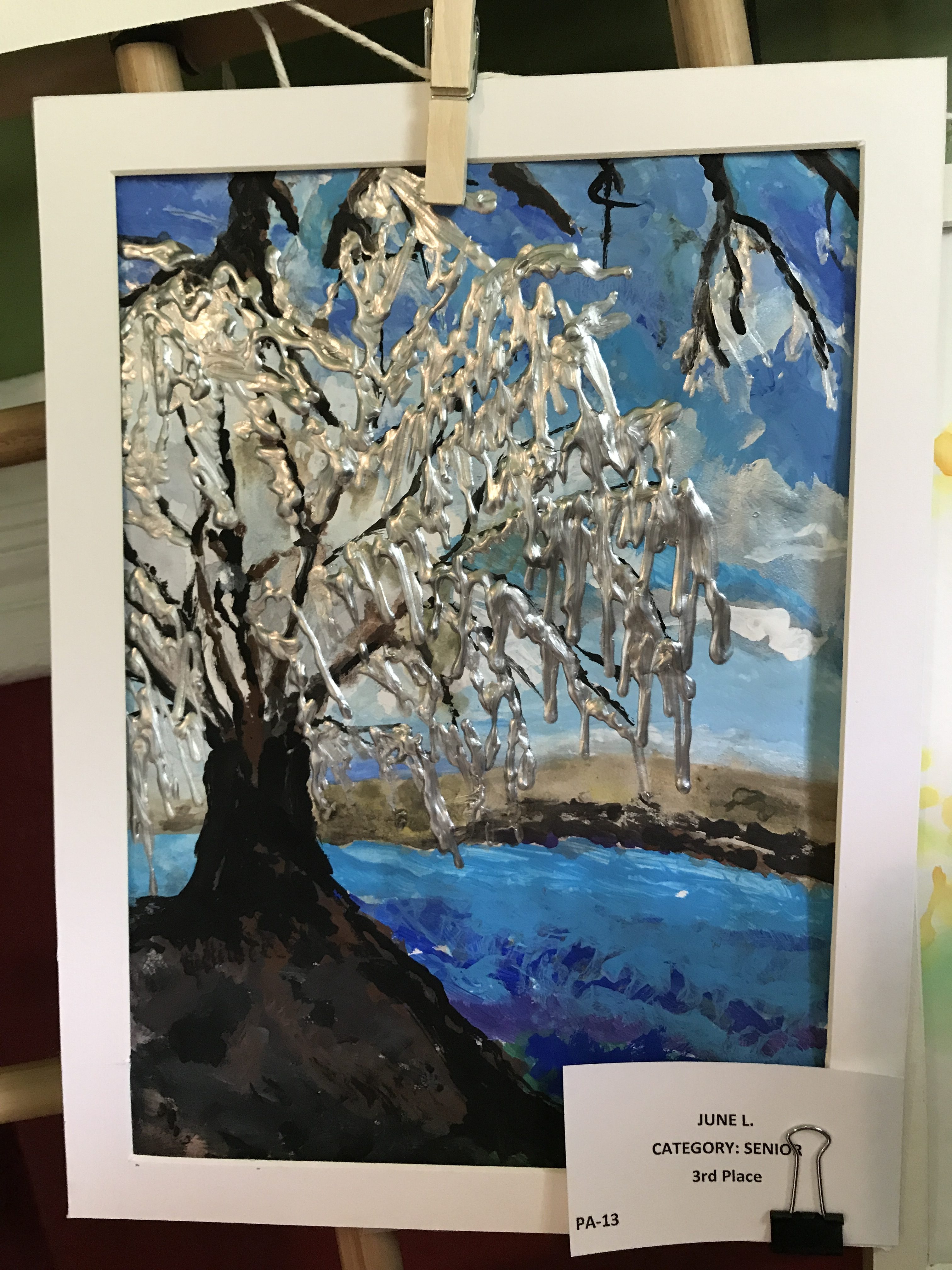 Silver Willow Tree Painting Arbor Day Art Contest