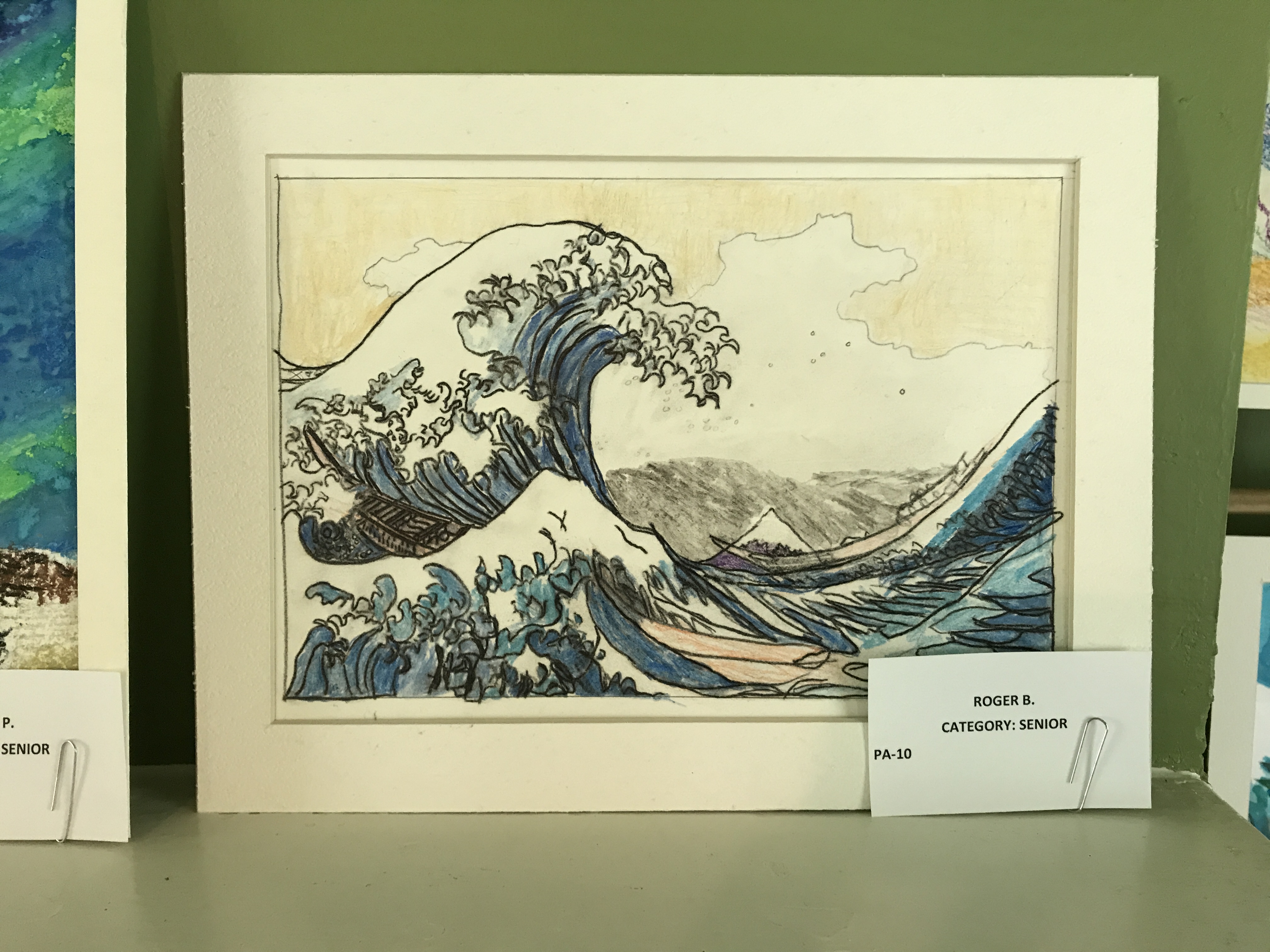 Wave drawing by Roger