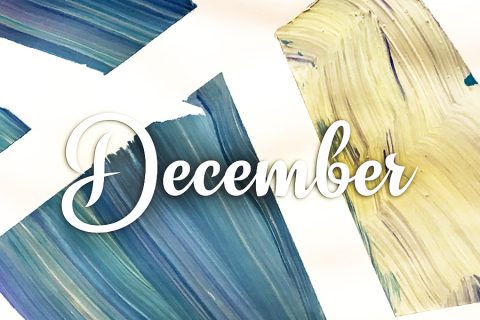 Blue and white graphic with the word 