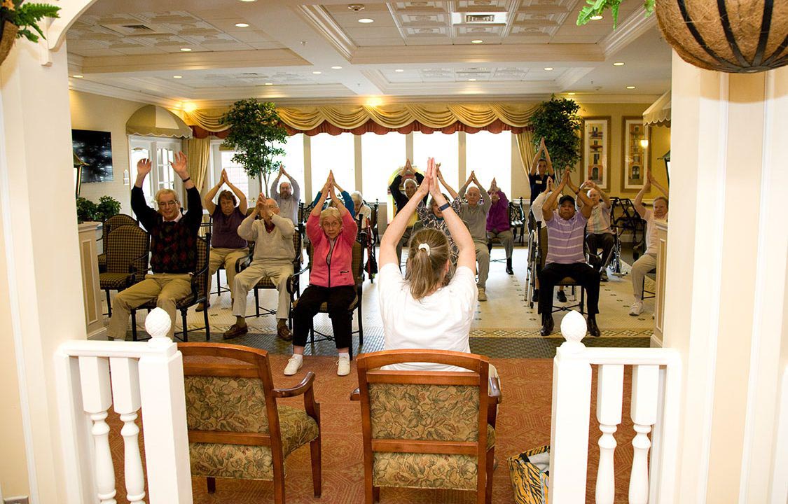 Parc Provence Memory Care Activities Exercise Class