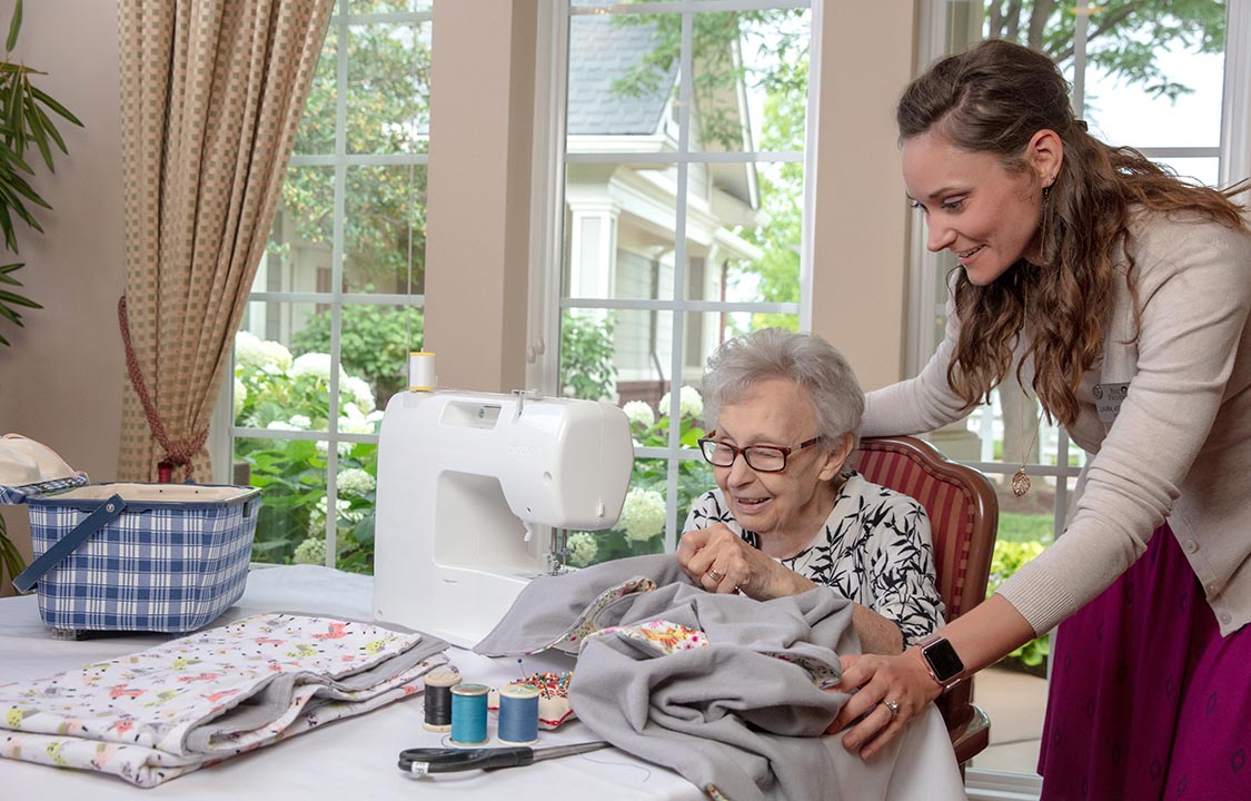 Parc Provence Memory Care Activities Sewing