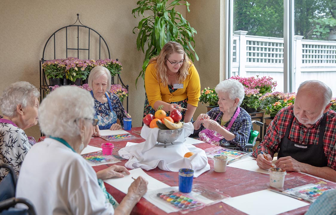 Parc Provence Memory Care Activities Art Therapy